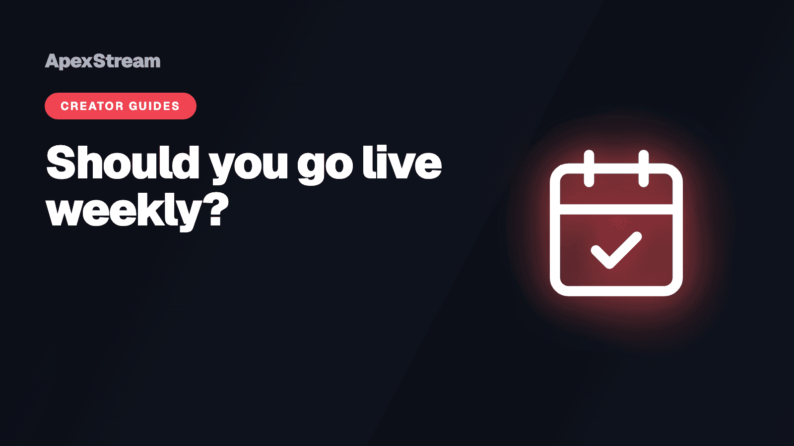 Should you go live weekly? The consistency case for creators